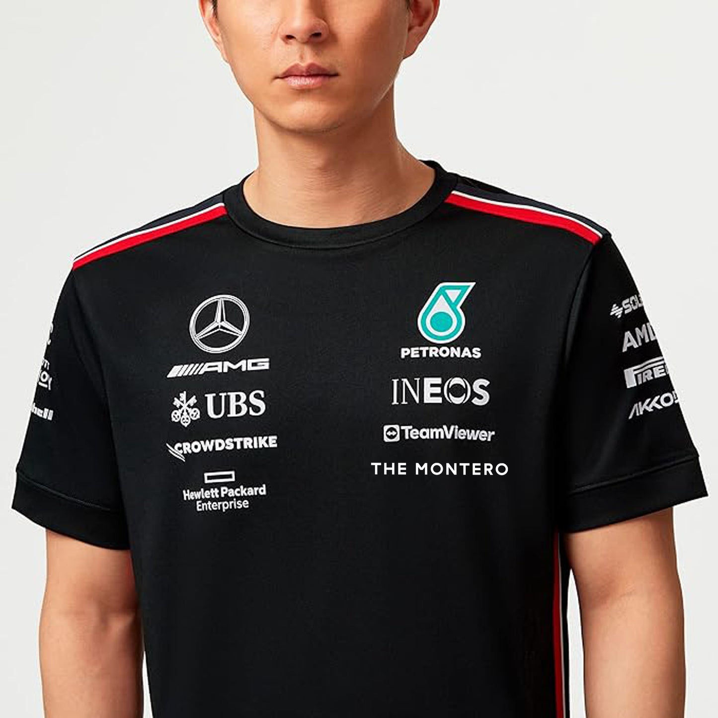 Mercedes AMG F1 Men's Driver T-Shirt - Black/White