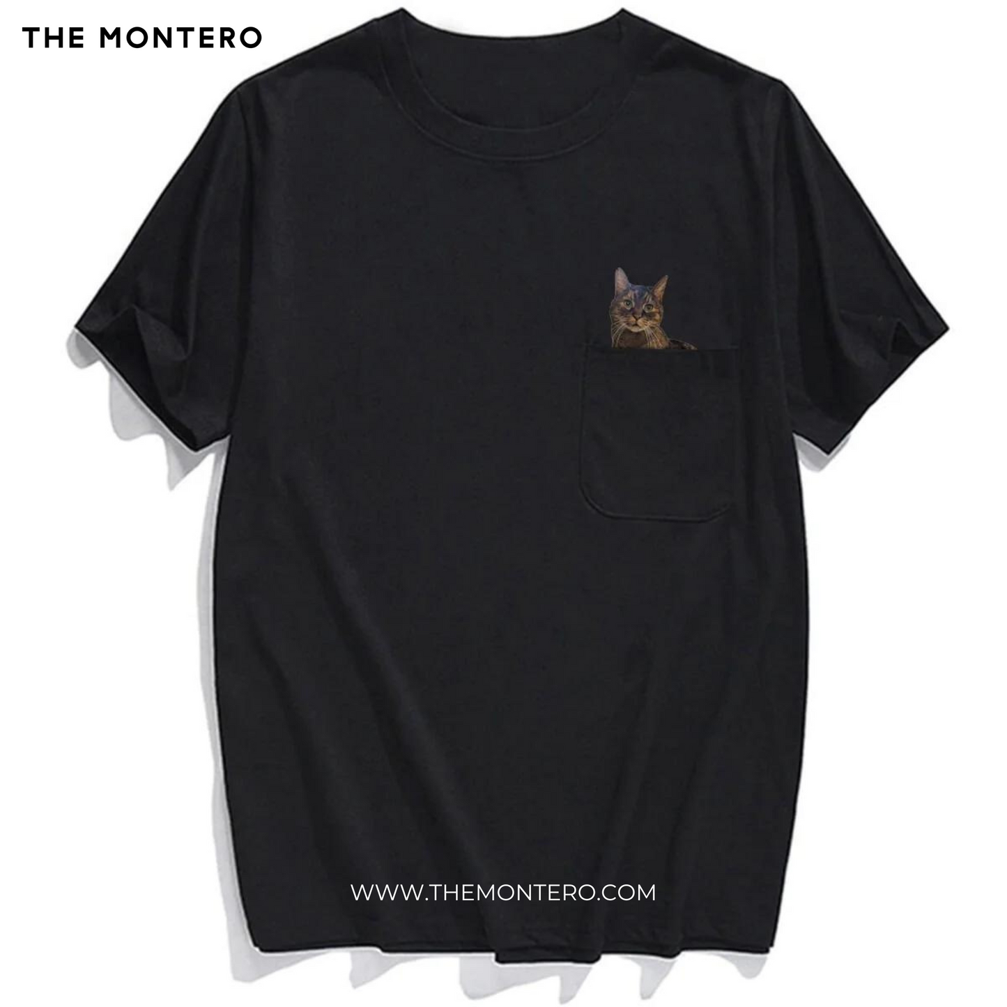 WHISKER WATCHER CAT POCKET T-SHIRT - THE MONTERO