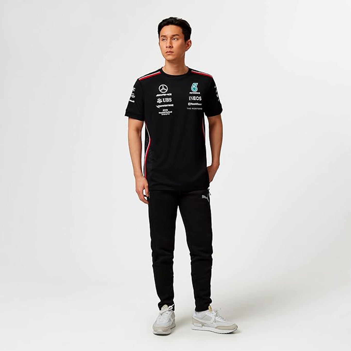 Mercedes AMG F1 Men's Driver T-Shirt - Black/White