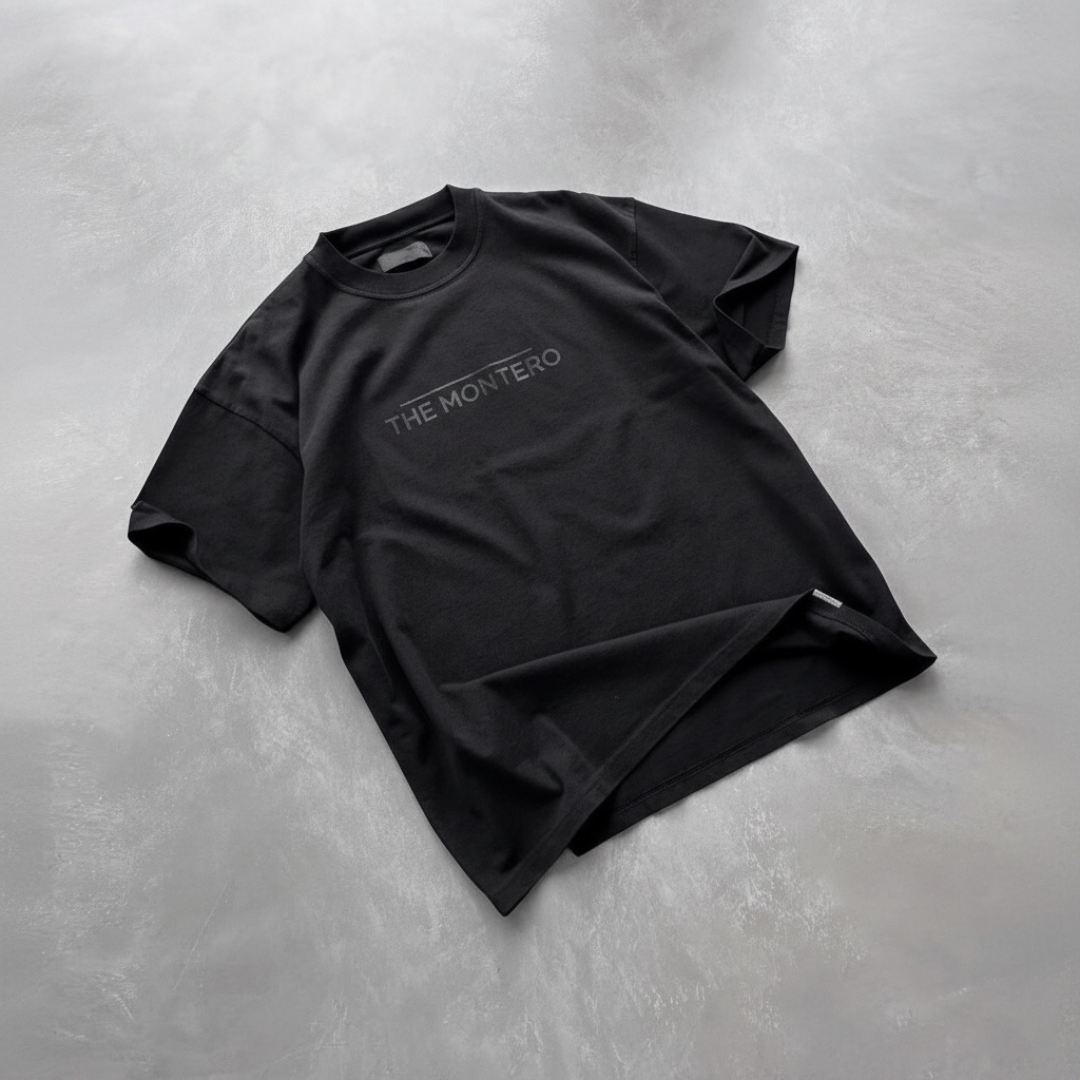 THE MONTERO Signature Black T-Shirt – Luxury Streetwear Product Image