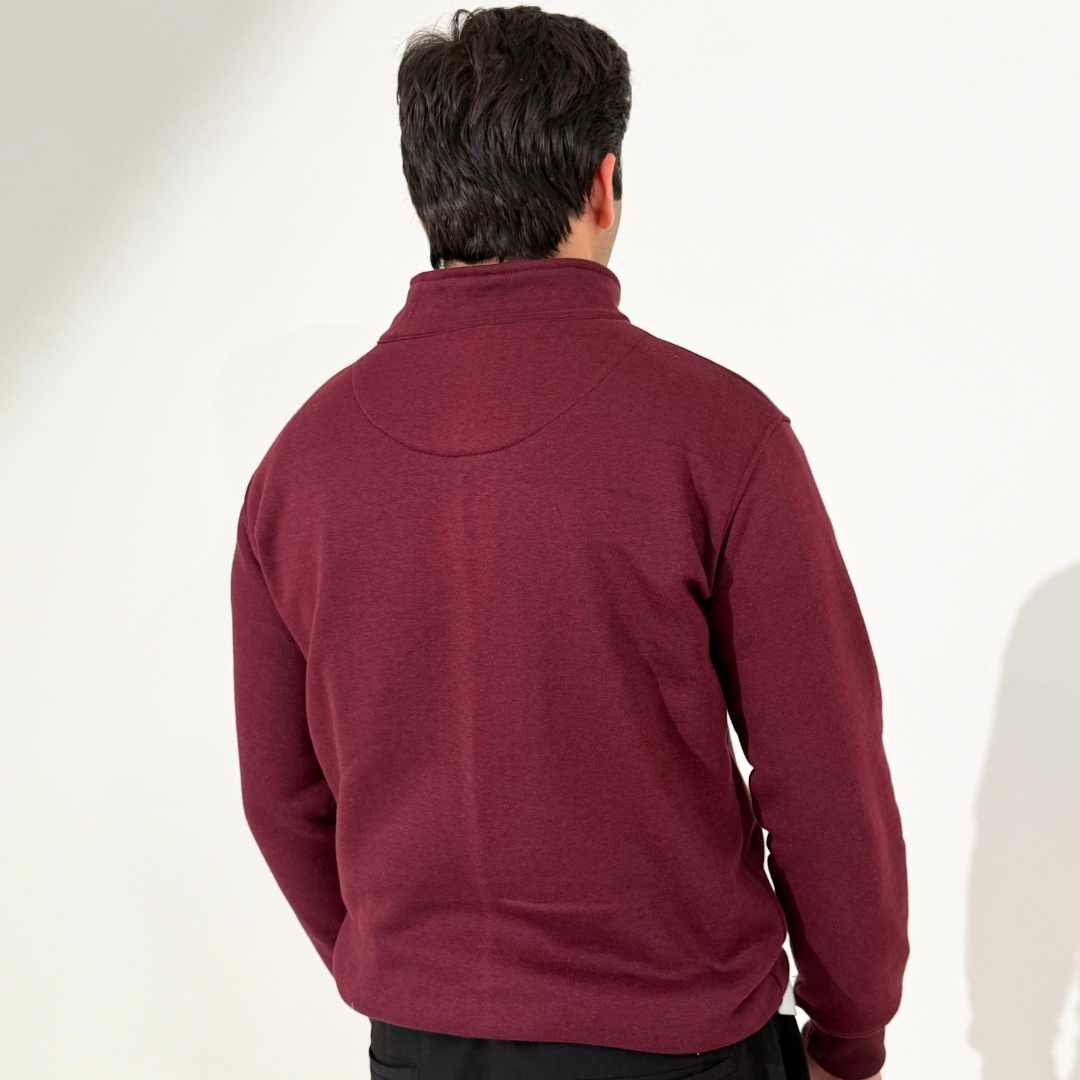 Wine Color Unisex Quarter Zipper – THE MONTERO - THE MONTERO