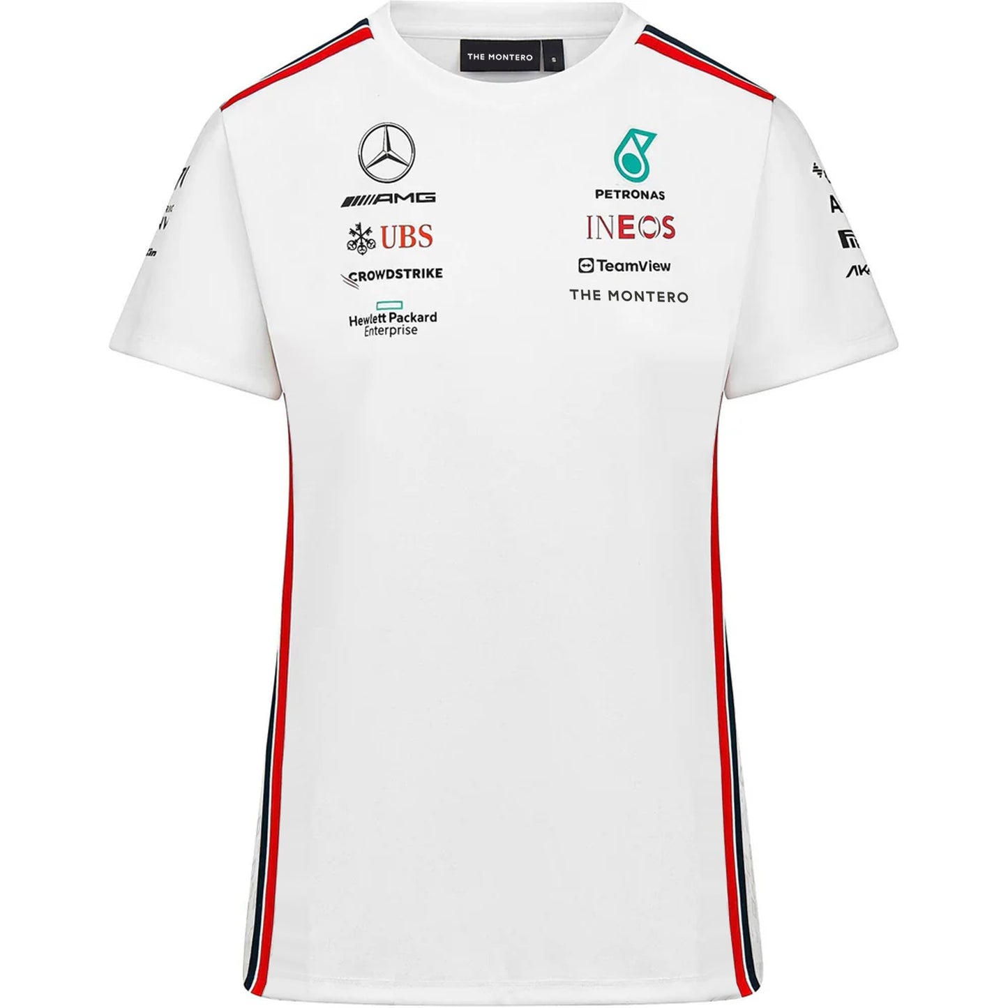 Mercedes AMG F1 Women's Driver T-Shirt - Black/White - THE MONTERO