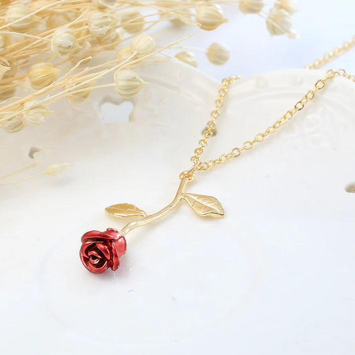 Eternal Rose Pendant – Elegant Love Necklace for Her