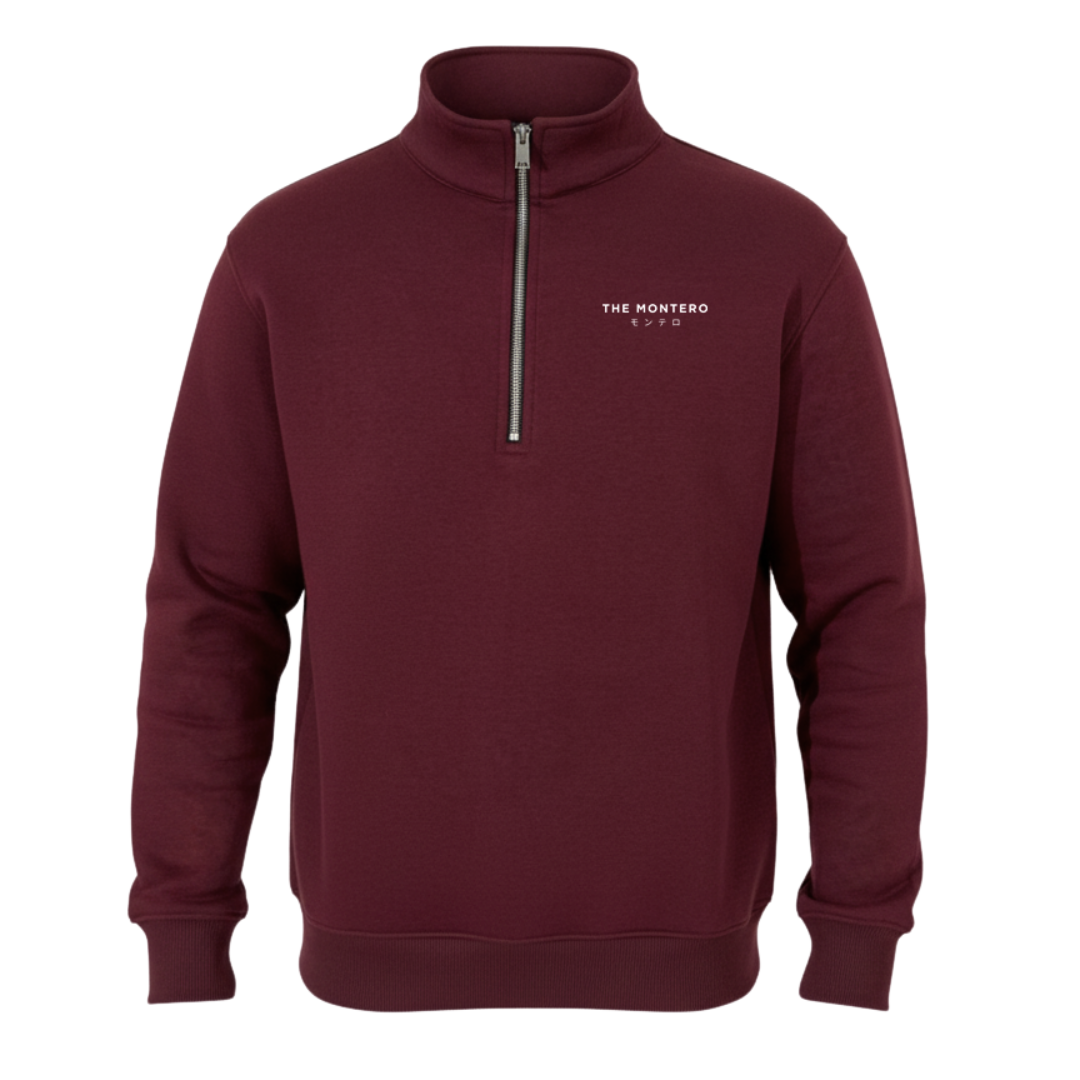 Wine Color Unisex Quarter Zipper – THE MONTERO - THE MONTERO