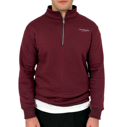 Wine Color Unisex Quarter Zipper – THE MONTERO - THE MONTERO