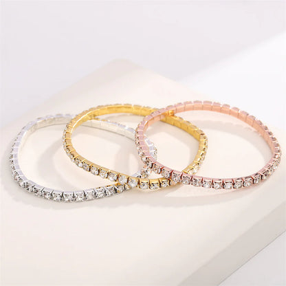 Elastic Silver Tennis Bracelet