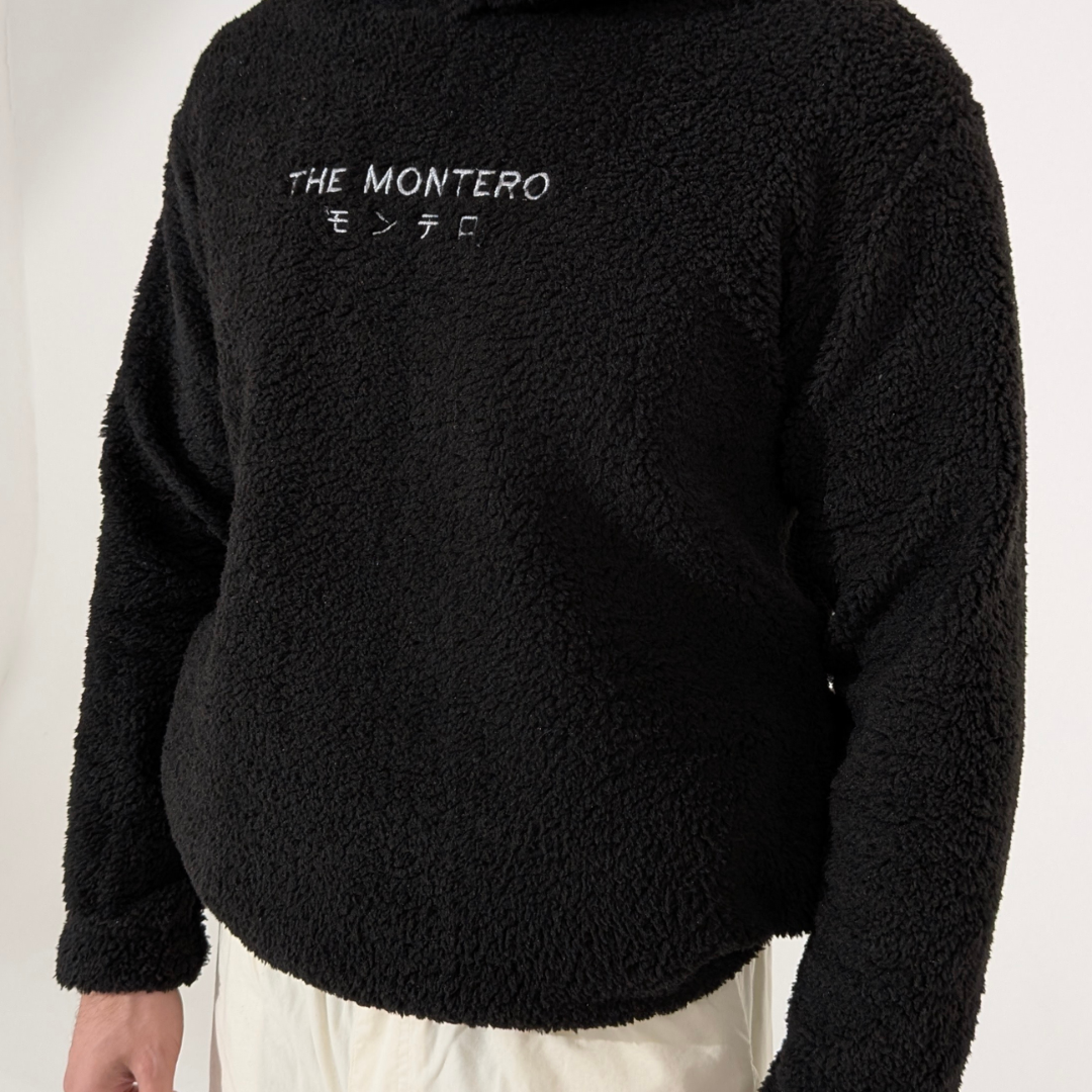 THE MONTERO Black Sherpa Hoodie - UNISEX - THE MONTERO