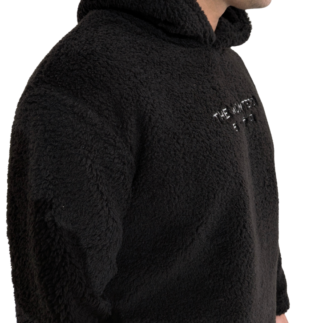 THE MONTERO Black Sherpa Hoodie - UNISEX - THE MONTERO