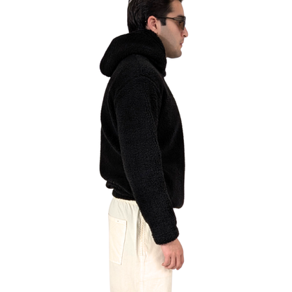 THE MONTERO Black Sherpa Hoodie - UNISEX - THE MONTERO