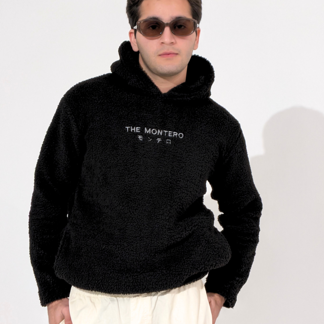 THE MONTERO Black Sherpa Hoodie - UNISEX - THE MONTERO