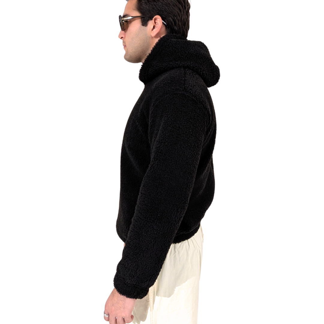 THE MONTERO Black Sherpa Hoodie - UNISEX - THE MONTERO