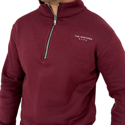Wine Color Unisex Quarter Zipper – THE MONTERO - THE MONTERO