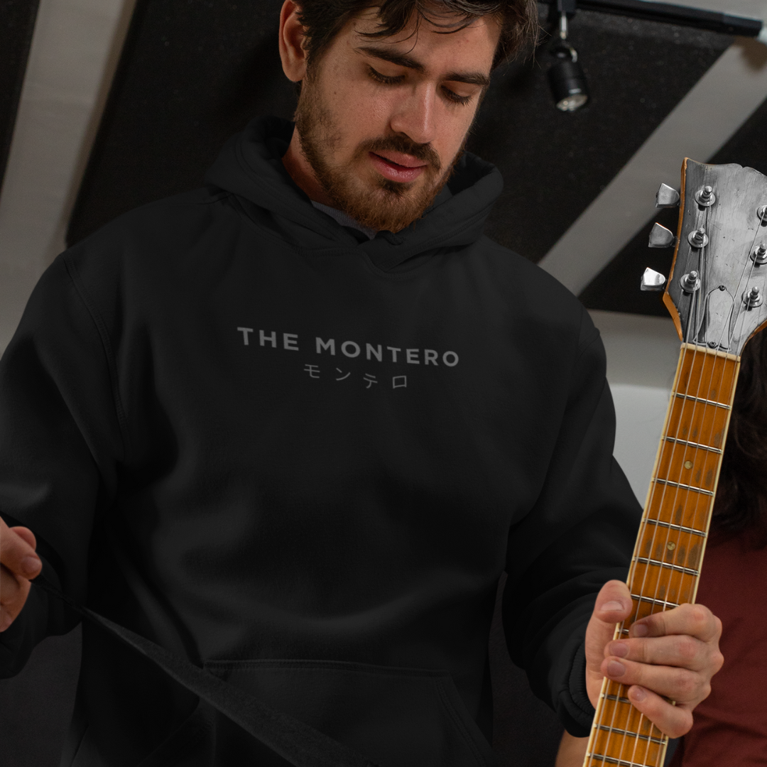 Black Hoodie – Japanese Logo | THE MONTERO - UNISEX - THE MONTERO
