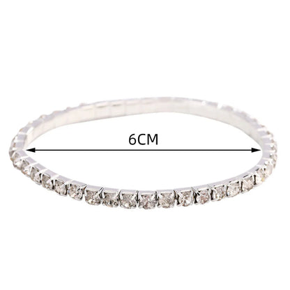 Elastic Silver Tennis Bracelet